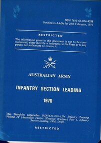 Australian Army: Infantry Section Leading, 1970