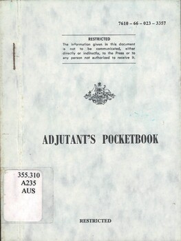 Australian Army: Adjutant's Pocketbook