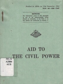 Australian Army: Aid to the Civil Power