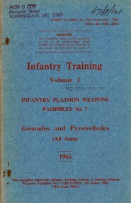 Infantry Training, Volume 1, Infantry Platoon Weapons, Pamphlet No. 7: Grenades And Pyrotechnics