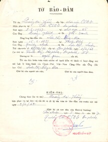 A Document in Vietnamese Translated is Titled From Guarantee.