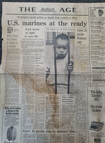 Newspaper article from The Age, Wednesday April 23, 1975.