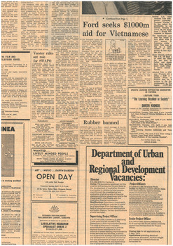 Newspaper article from The Age, Saturday 12, 1975