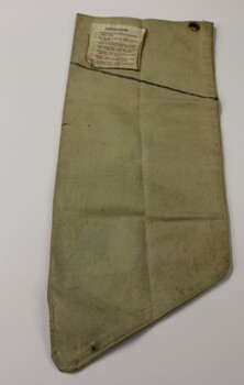 A canvas bag used to strain water