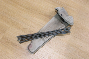 Radio pouch with antenna poles