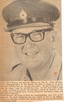 A Newspaper Clipping on Father Harry Brennan from Perth
