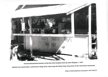 Image of Forward Detachment hospital cook Cpl Joh Walpole. 1967