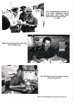 Three images of personnel.