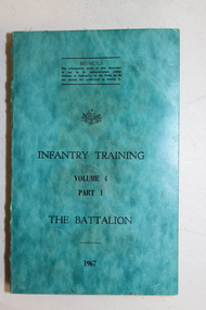 Booklet - Handbook, Infantry Training Vol. 4 Part 1: The Battalion, 1967