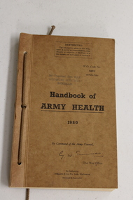 Booklet, Handbook of Army Health, 1950