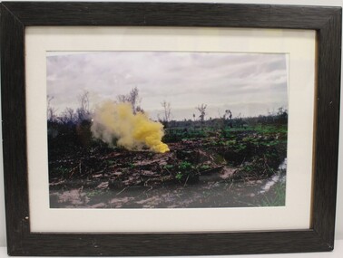Barren Area with Yellow-Orange Smoke