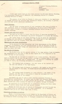 2 page typed document " Introduction to Recruit Training".