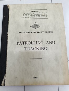 Small booklet - Australian Military Forces Patrolling And Tracking, ussed 1965.