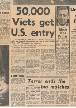 Newspaper article from The Herald, April 23, 1975.