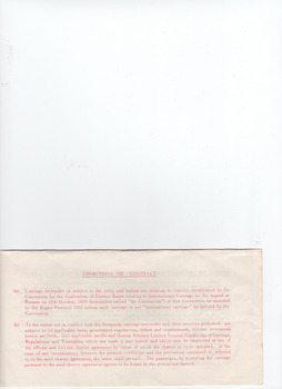 Airline ticket for Gordon Skidmore