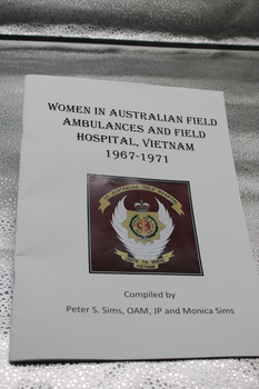 29 page booklet listing women in Field Ambulance and Hospitals in Vietnam.