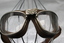Close up of aviator goggles.