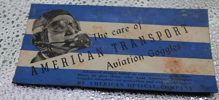Small booklet on the care of goggles.