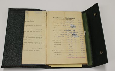 A book detailing "sign off" qualifications. 