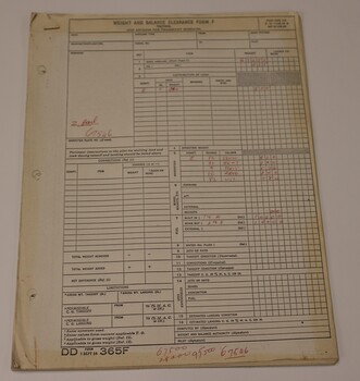 20 page booklet - Weight and balance clearance Form F
