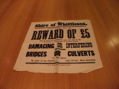 Poster - Banner, Shire of Whittlesea Notice