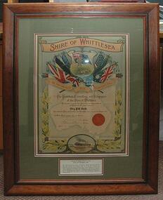 Certificate - Illuminated Address - Corporal P E Cook, He Answered His Country's Call