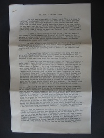 Document (item) - Manuscript - Yan Yean Wallaby Creek, History of the Yan Yean Reservoir and Wallaby Creek Channel, 1960s