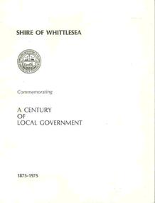 A Centenary of Local Government 1875-1975
