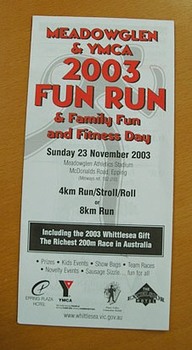 Meadowglen & YMCA 2003 Fun Run & Family Fun and Fitness Day