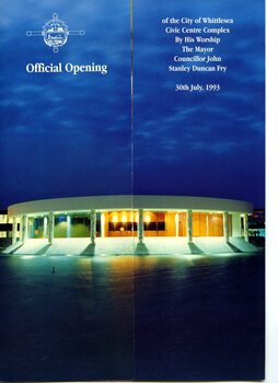 Official Opening of the City of Whittlesea Civic Centre Complex