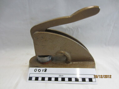 Antique cast iron seal embossing press, Seal