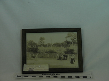 Framed Photo, The Bramley girls playing tennis at the Needles, Berringama, September 20th, 1902, Photograph taken 20th September, 1902