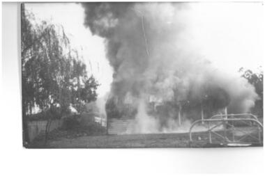 photograph - house fire