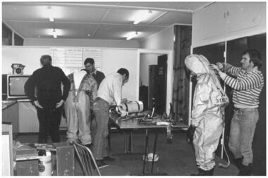 Photographs of HAZMAT training