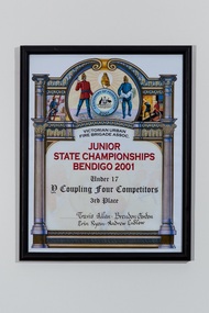 framed certificate