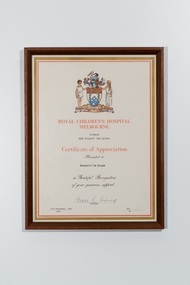 framed certificate
