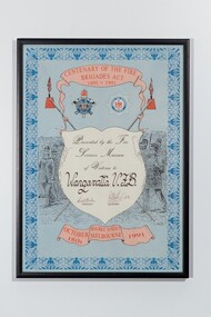 framed certificate