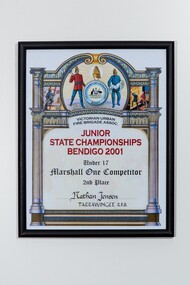 framed certificate