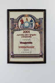 framed certificate