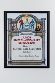 framed certificate
