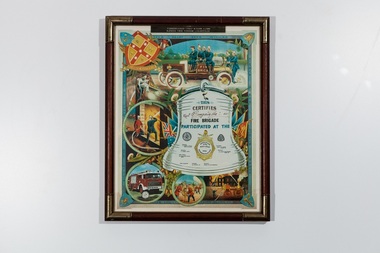 framed certificate