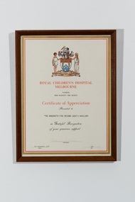 framed certificate