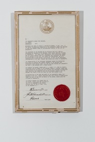 Framed Letter