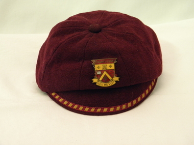 Cap school uniform, Philip Joseph & Son, Melbourne were the makers. Callenders  Pty Ltd, Wangaratta were the local suppliers, 1955 to mid 1970s