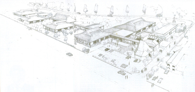Galen Catholic College Artist's Sketch, 1974