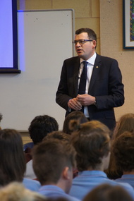 Daniel Andrews, the Victorian Opposition Leader visits Galen Catholic College, 2014