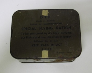 Special Flying Ration Pack, Packed by MacROBERTSON'S`, 1940s