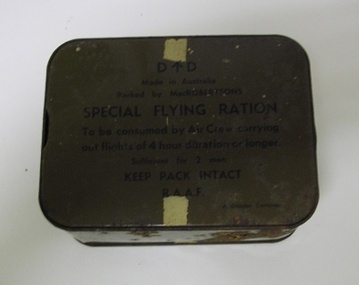 Special Flying Ration Pack, Packed by MacROBERTSON'S`, 1940s