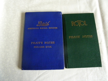 Blue - Pilot's Notes.   Green - Pilot's Notes, C. 1939