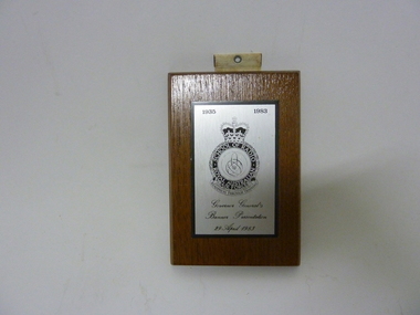 Plaque, 1983